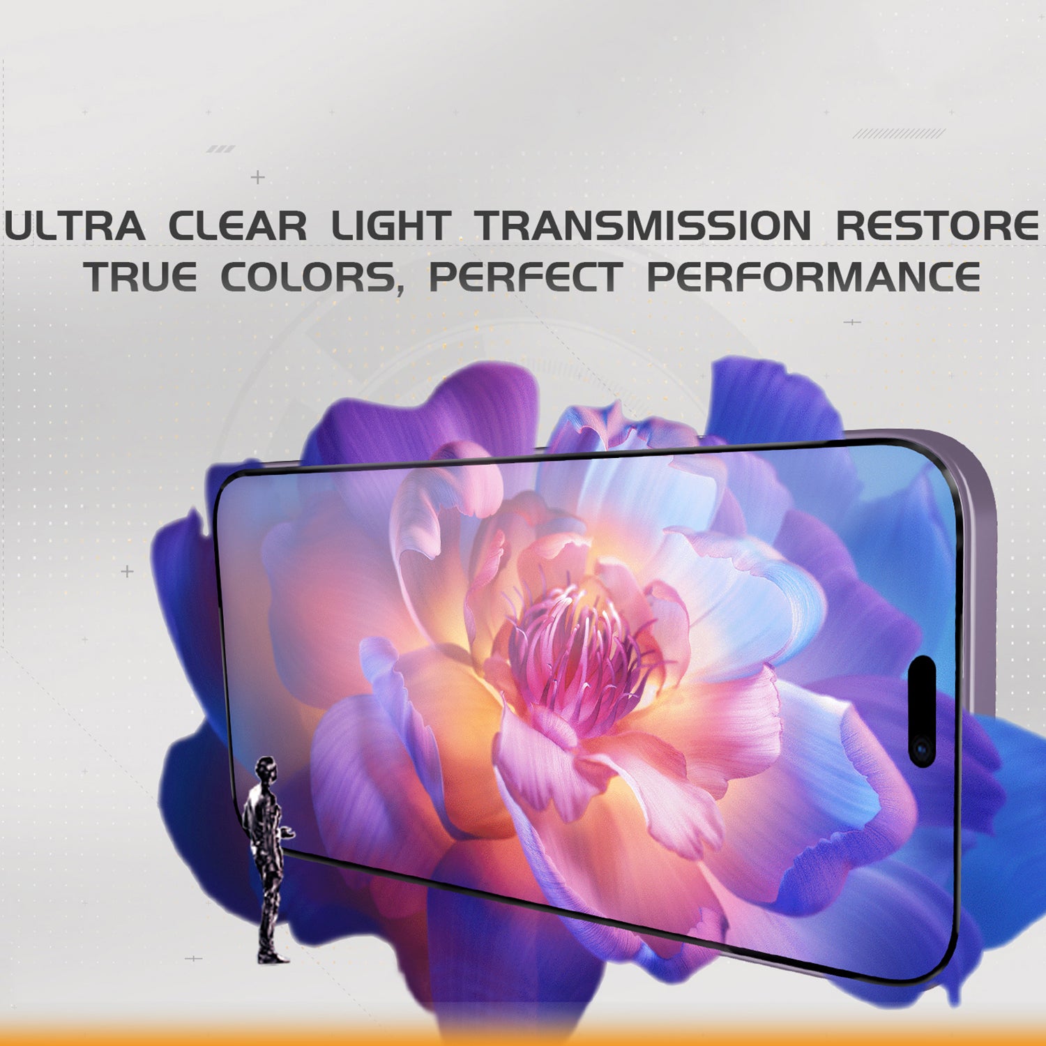 TGVI'S For iPhone 14 Pro Max HD Clear High Aluminum-Silicon Glass Front Screen Film with Back Protector TGVI'S For iPhone 14 Pro Max HD Clear High Aluminum-Silicon Glass Front Screen Film with Back Protector